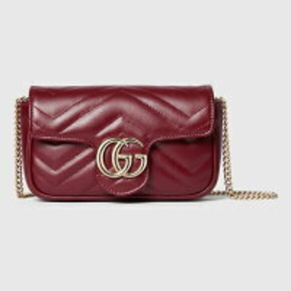Gucci GG Marmont Super Bag Rosso Ancora Red Leather - Picture 1 of 5